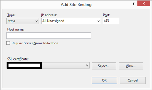 IIS Add Website Binding